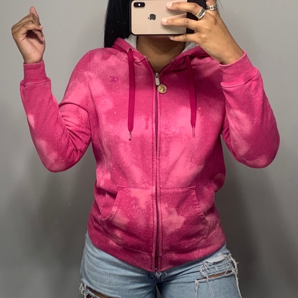 Champion Custom Bleach Splatter Jacket SZ S - Picture 1 of 5